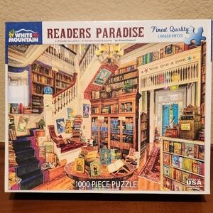 1000 Pieces White Mountain Readers Paradise Puzzle